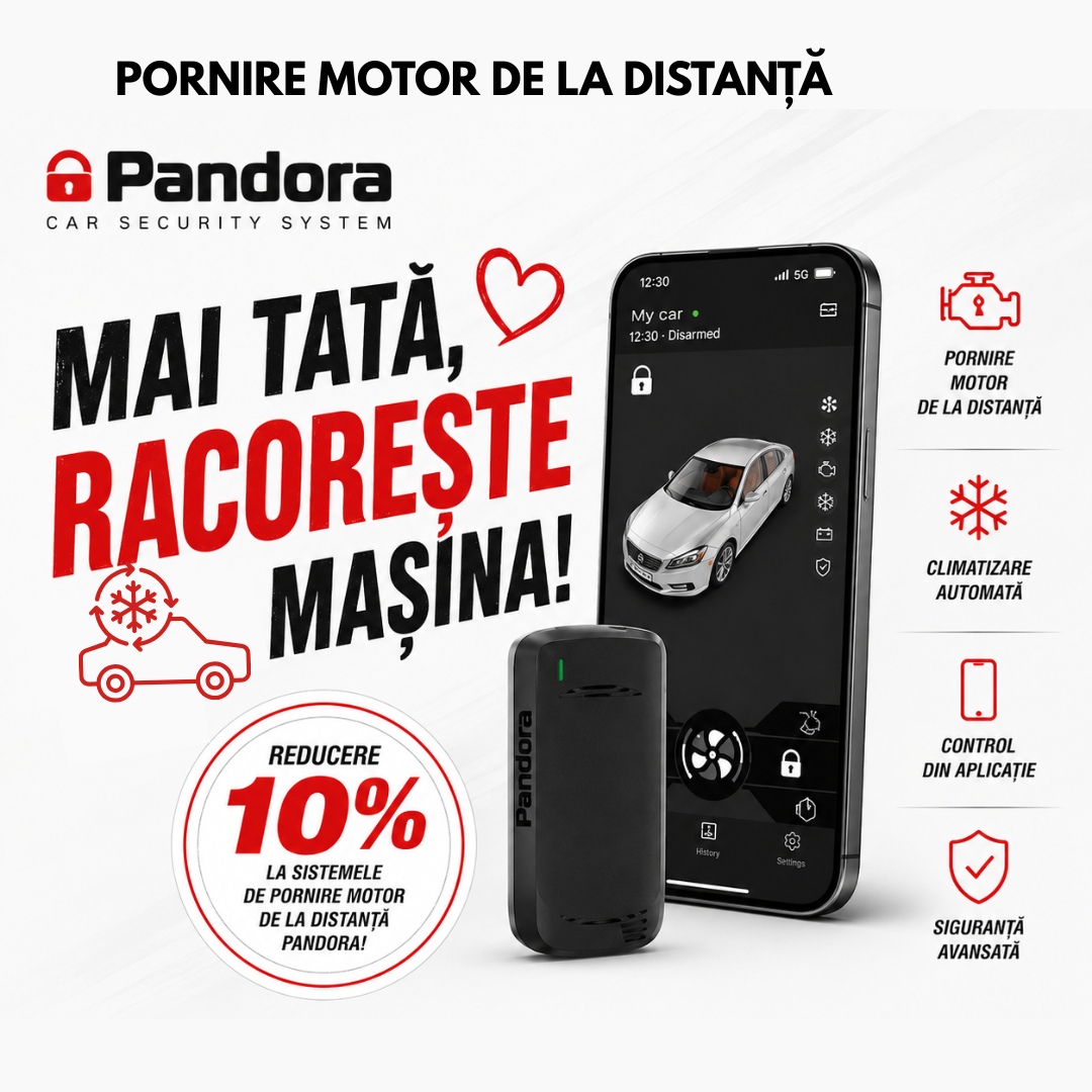 Mai tată, răcorește mașina! Sisteme Pandora pornire motor de la distanță · 10% reducere
